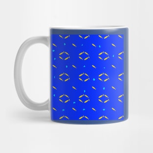 Yellow fishes on blue background Mug